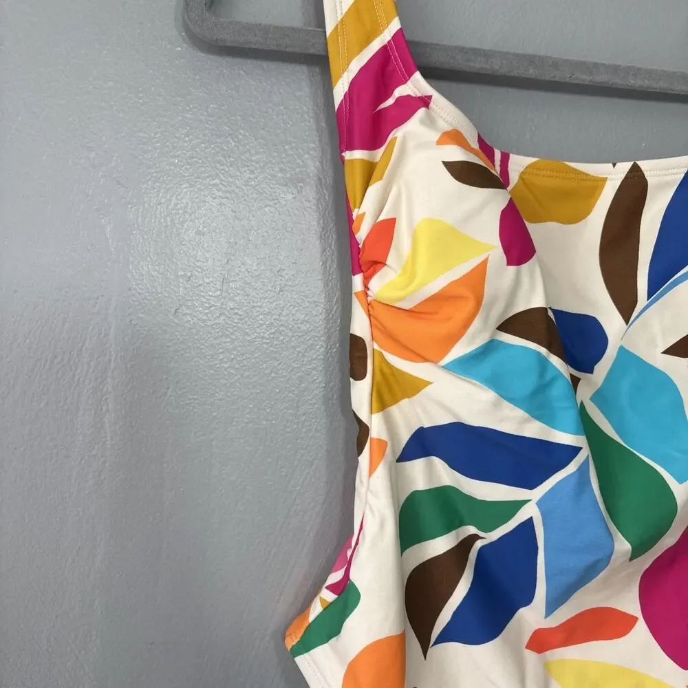 Tabitha Brown Swimsuit Size Small Tropical Beach French Cut Cheeky One Piece